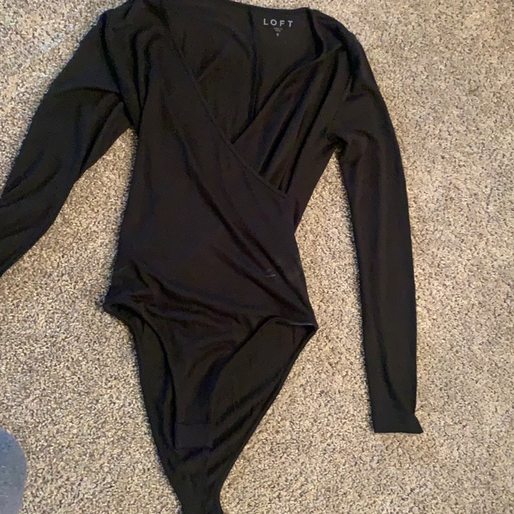 Black V-Neck Bodysuit